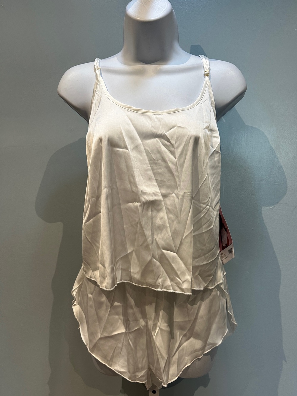 Roma White Pajama Set Medium New with Tags Tank Top and Shorts